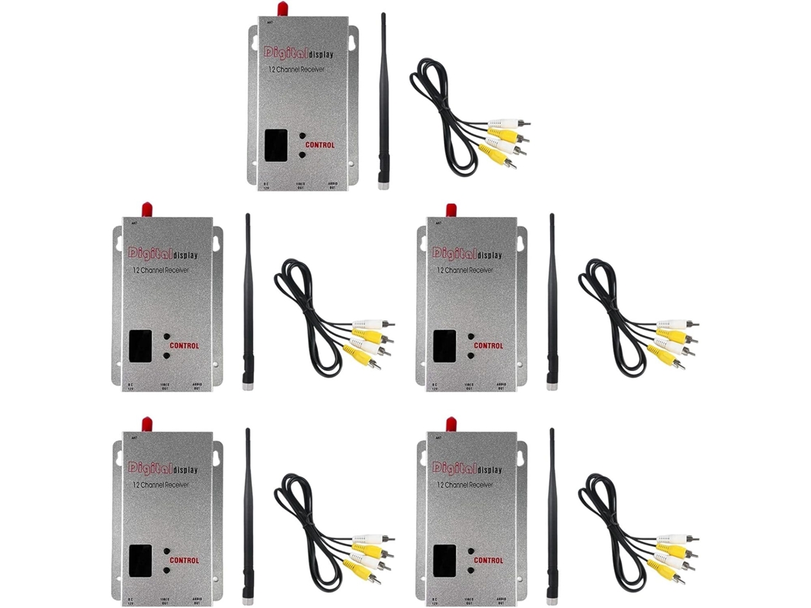 Receptor FPV VRX 5x 1.2g 1500mw com Antena para Drones SFUSHOS