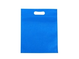 50 Bolsas Não Tecidas Eco-friendly de Boca Plana com Alça de Corte a Laser Azul 25x35cm S/MARCA
