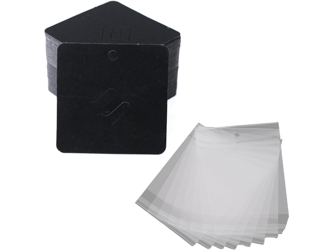 Pacote Com 100 Unidades De Cartões Broche Papel 7 X Cm Boutiques