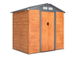 Aço e Cabana de Jardim Pp com Saídas de Ar e Base. 197x163x178 200 Cm. Brown Ge