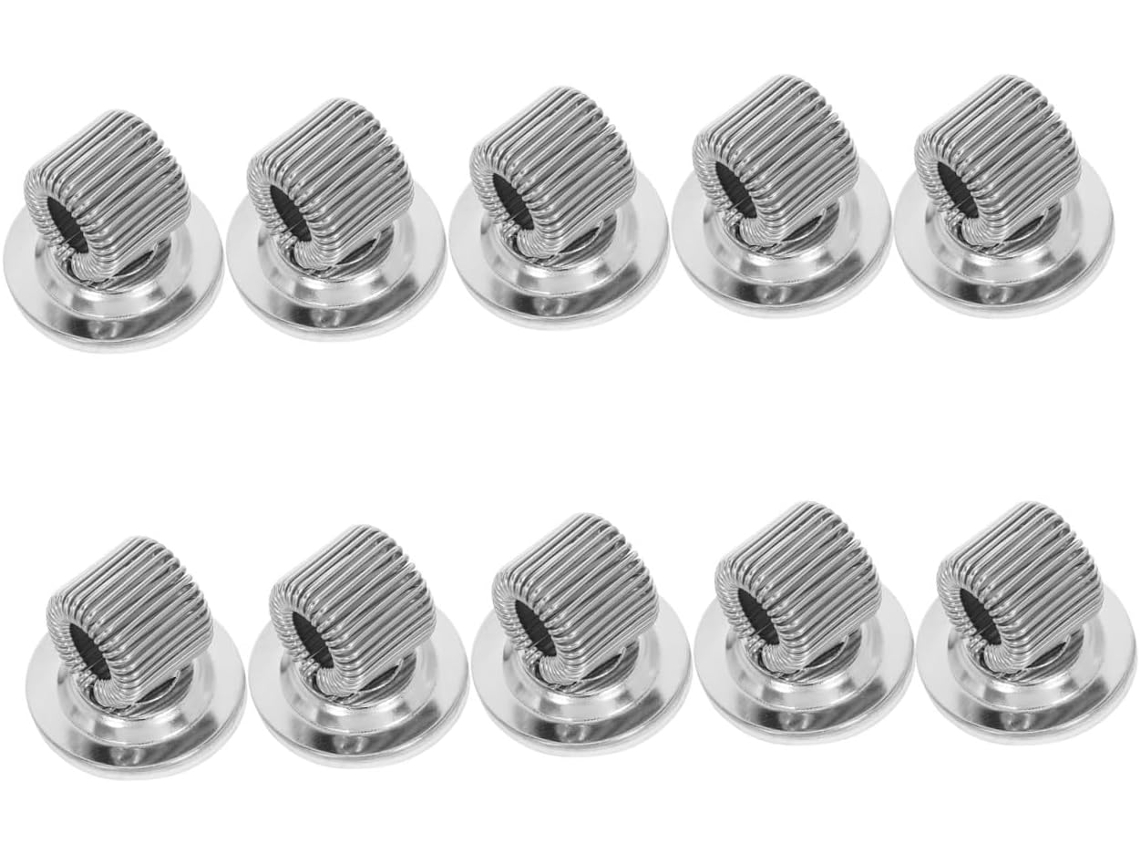 Supvox 10 Clipes Metálicos Adesivos para Porta-Lápis, Fixadores Metálicos Giratórios com Furo para Fivela, Organizador