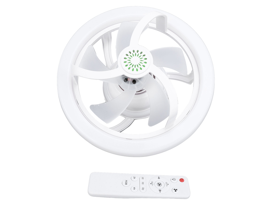 Ventilador LED E27 com Controle Oscilante 360° Silencioso Aromaterapia 100 245v S/MARCA