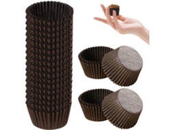 1000 Forminhas De Papel Marrom Para Mini Bolos, Bandejas Tortas Ovo, Redondas Especiais Assar, Muffins E Chocolates.