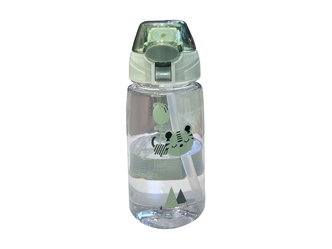 Garrafa de Água Infantil com Canudo 550ml Resistente Ao Calor