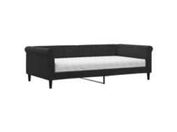 Sofá cama com Colchão 100x200 Cm Veludo Preto MAISON EXCLUSIVE