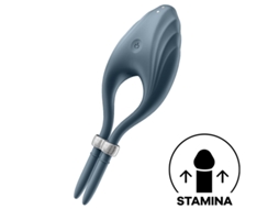 Anel Peniano - Satisfyer - Duelist - Ajustável - Recarregável - Vibrante Cinza