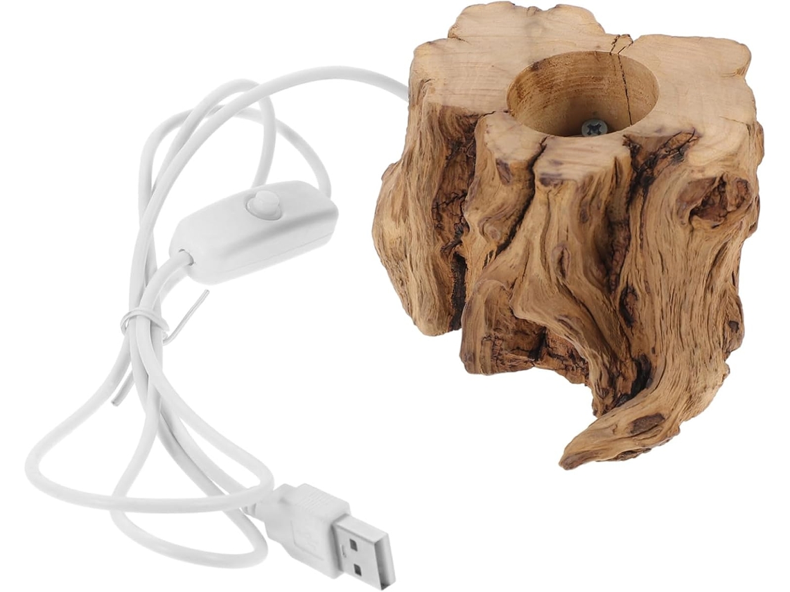 em Cristal, para Mesa. Base Iluminada Usb. CHABERLU