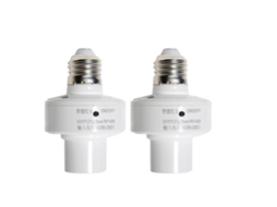 2026 2 Pack Adaptador de Lâmpada Inteligente Wifi E27 Controlado por Aplicativo e Voz com Temporizador e Grupo para Casa Inteligente