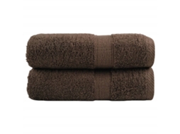 Conjunto 2 Toalha De Bidé Vidaxl Marrom Algodão (50 X 30 Cm)