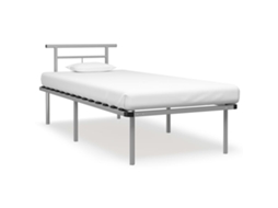 Estrutura De Cama 90x200 Cm Metal Cinzento