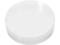 Peso De Papel Decorativo Redondo Em Vidro Transparente Homoyoyo 80x80x19mm, Bloco Expositor Para Mesa E Escritório