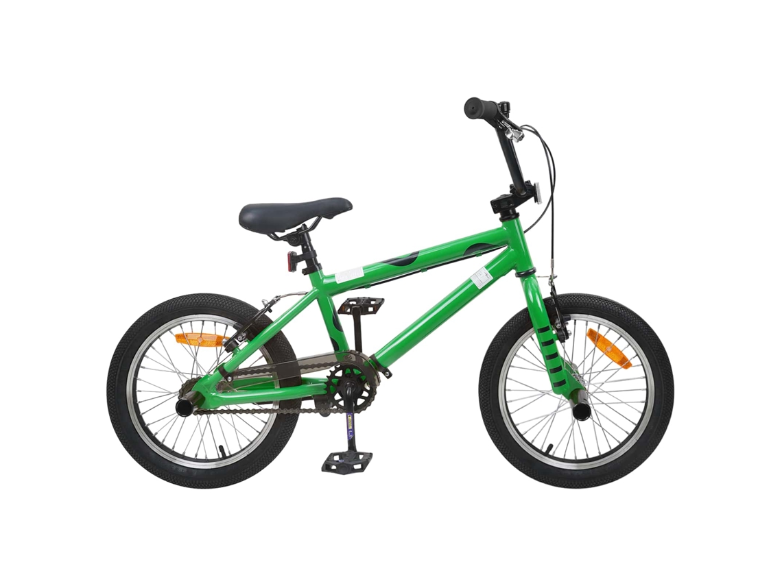 Vidaxl Bmx 16 Polegadas Para 5-8 Anos Verde