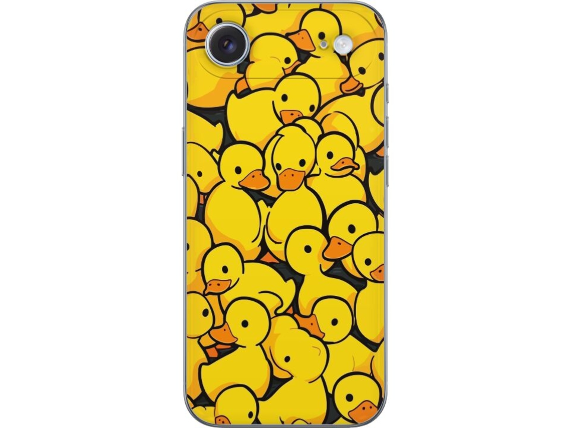 Capa Para Celular Compatível Com Apple Iphone Air. Estampa Divertida Com Vários Patinhos Amarelos, Design Fofo E Colorido Perfeito Para Crianças E Ama