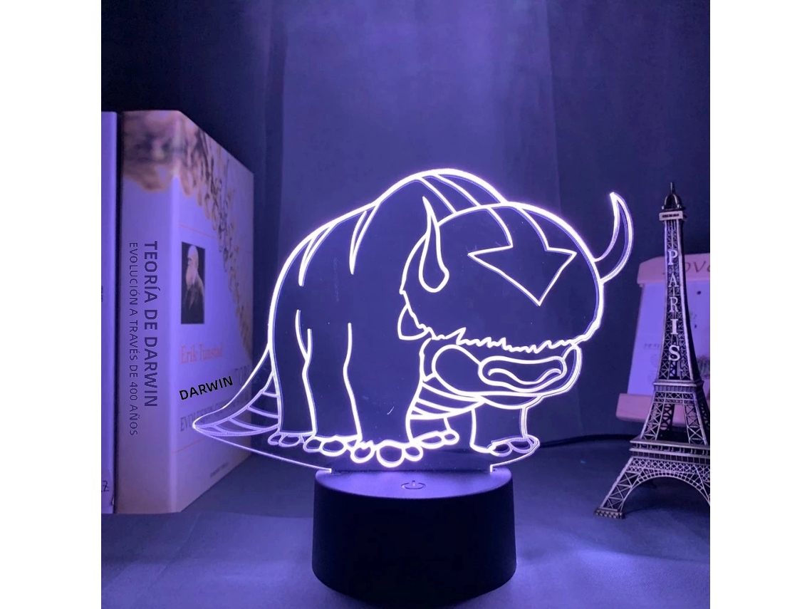 (estilo 3) Luz Led 3d Anime Avatar: A Lenda De Aang