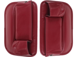 Conjunto de 2 bolsas multifuncionais em couro PU para armazenamento em carro.