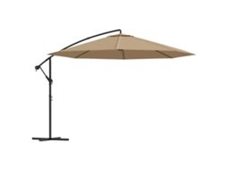 Vidaxl Guarda-sol Cantilever C/ Poste Alumínio 350cm Cinza-acastanhado