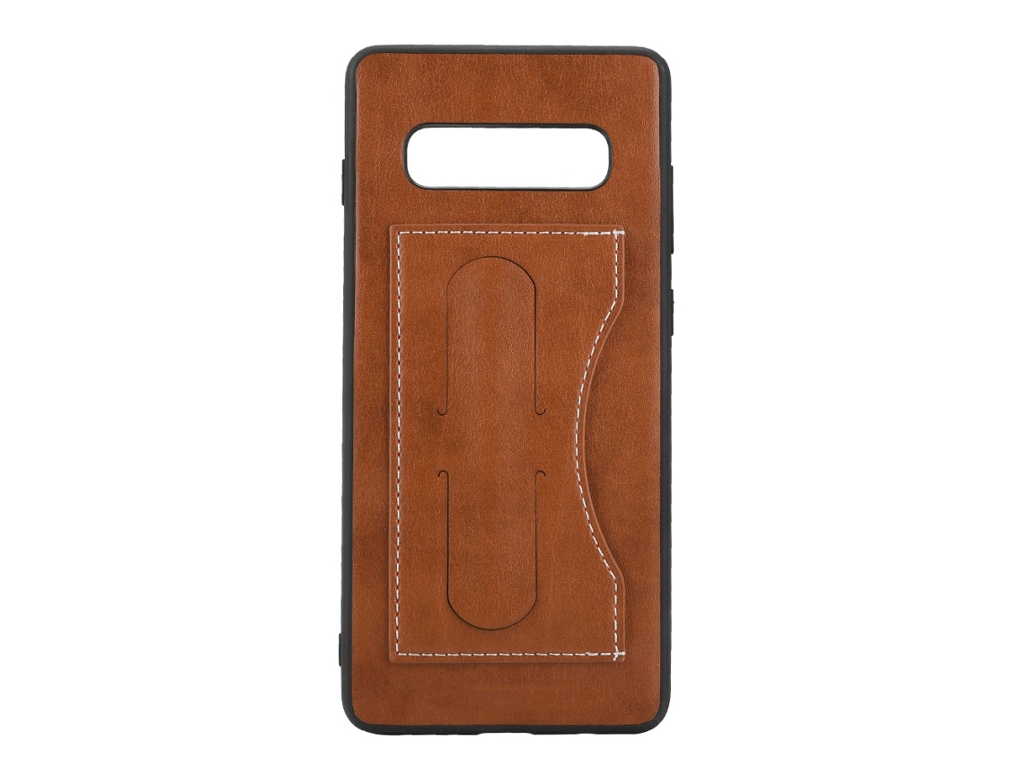 Capa para Samsung S10 com Suporte para Cartões EOOCOO (marrom)