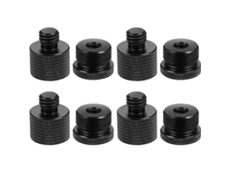 2026 conjunto de 8 Adaptadores de Rosca para Suporte de Microfone 5/8" Fêmea para 3/8" Macho e 3/8" Fêmea para 5/8" Macho