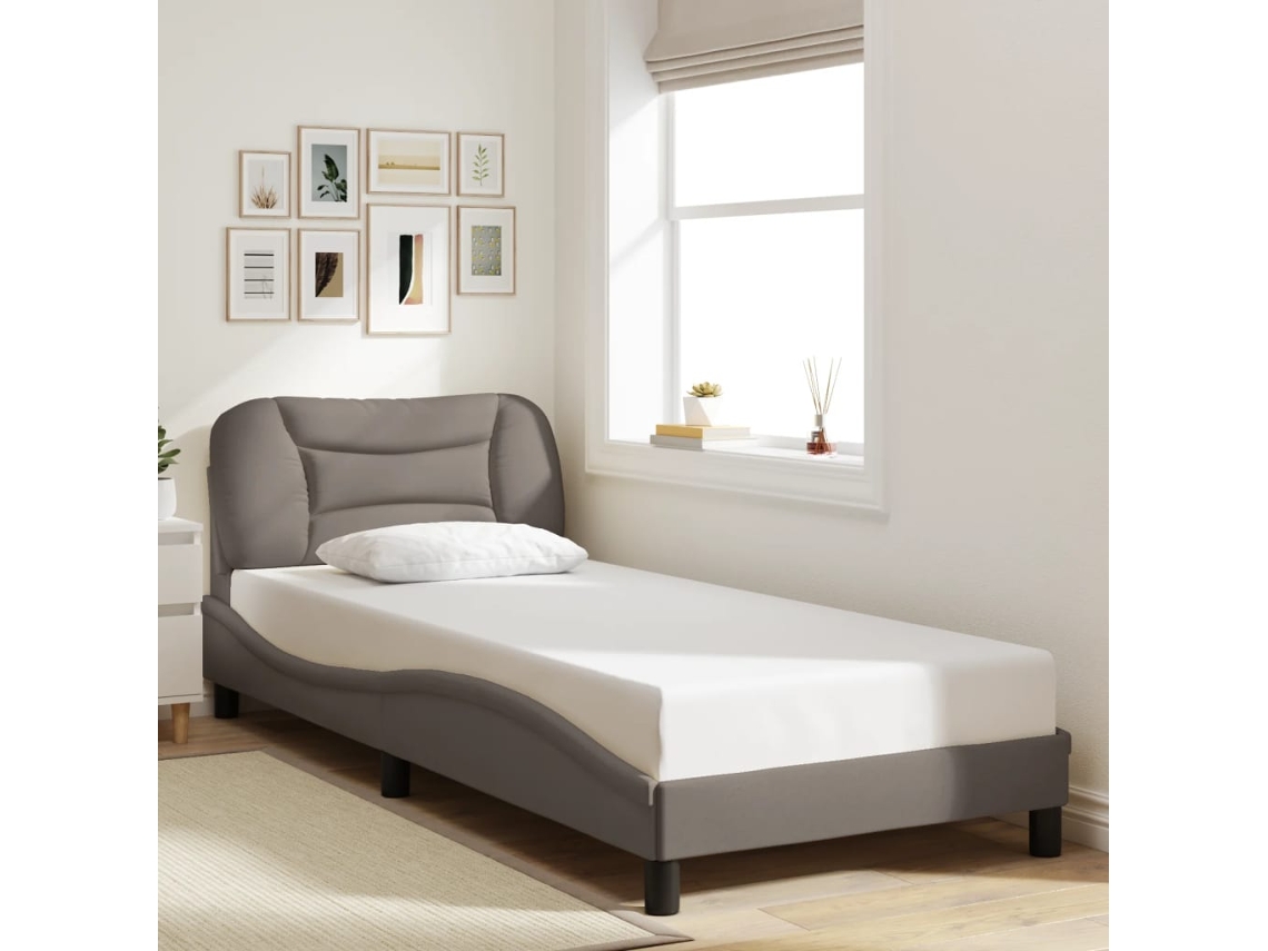 Cama Sem Colchão Lovely Home Tecido Cinzento (90x190)