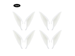 Pares Pontas Orelhas Elfo Macias Látex Cosplay 12cm 4 Unidades