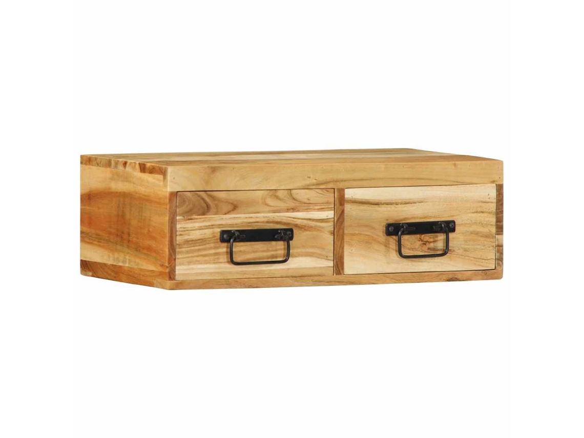 Vidaxl Armário De Tv Para Parede 60x30x19 Cm Madeira Acácia Maciça
