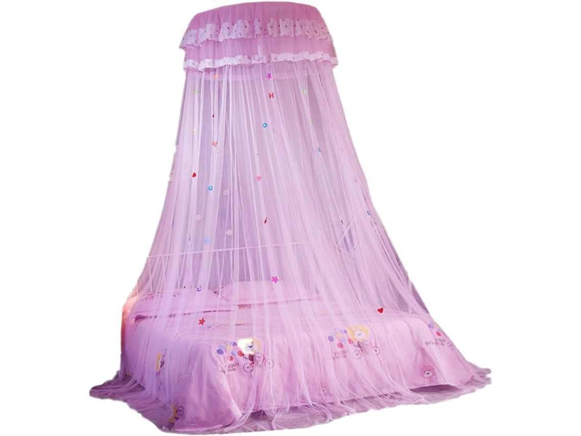 Mosquiteiro De Renda Rosa, Mosquiteiro Suspenso Para Cama, Proteção Para Casa E Hotel, Ideal Para Quartos De Meninas