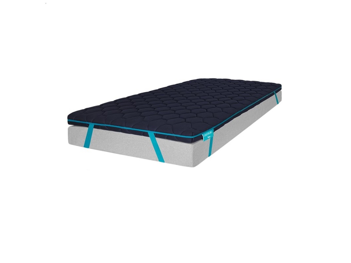 Sobre-Colchão 100 % Viscoelástico Acolchoado de 7 Cm de Altura com 4 Elásticos Antiderrapantes para Uma Maior Fixação e Cobertura Exterior Re CECOTEC