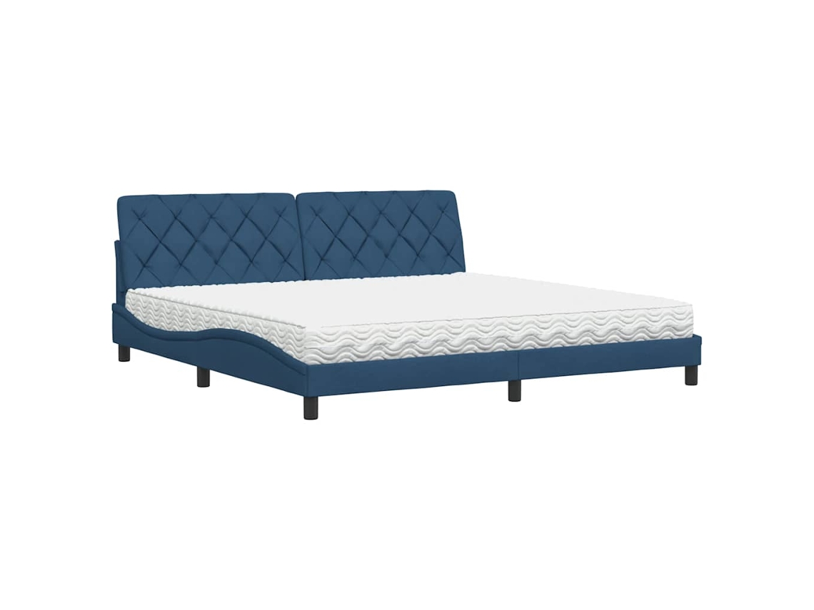 Bed, Beds Vidaxl Azul Tecido (200 X 200 Cm)