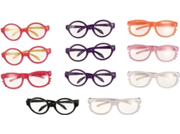 Conjunto De 11 Óculos De Plástico Para Bonecas.