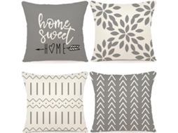 Conjunto De 4 Capas De Almofada Decorativas Para Sofá E Fronhas