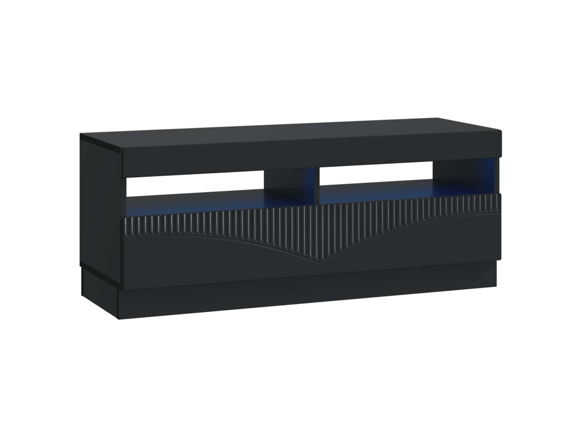 Vidaxl Gabinete De Tv Led Preto Derivados De Madeira