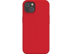 Capa para iPhone 13 BIGBEN CONNECTED Silicone Rígida Vermelho .