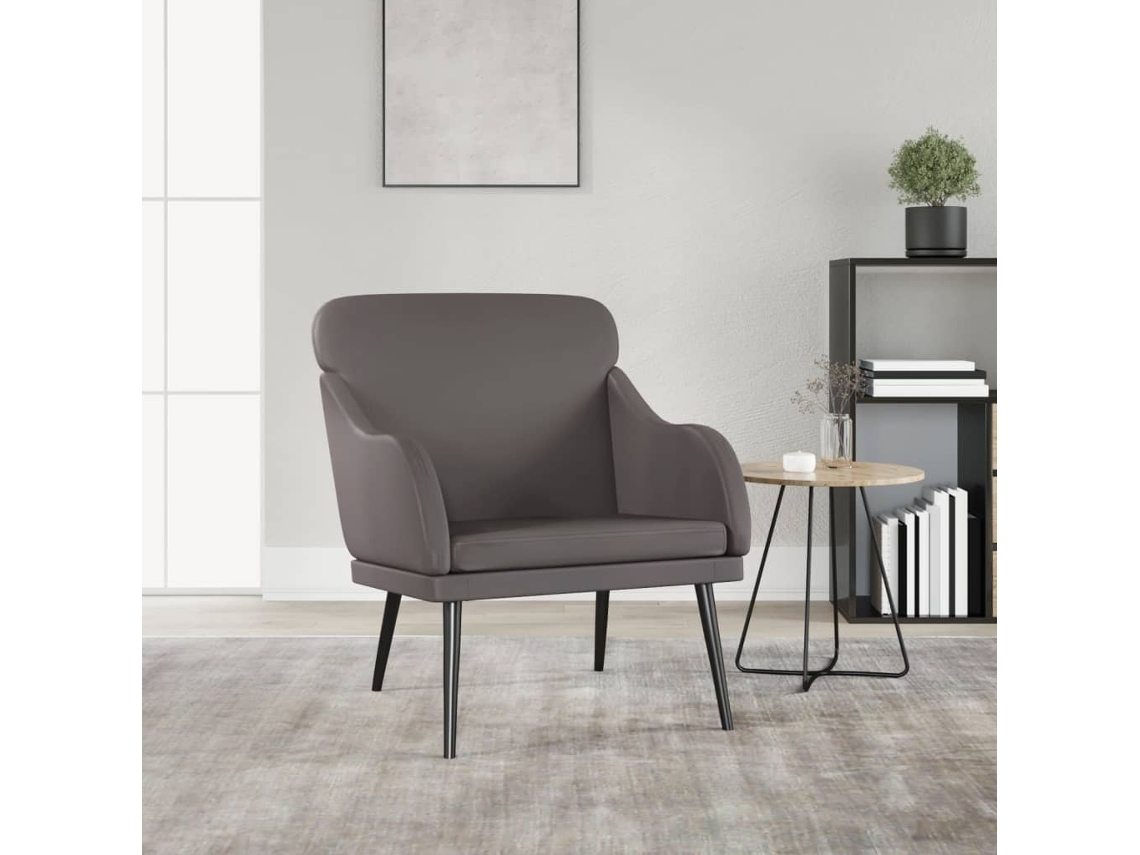 Armchair, Armchairs Vidaxl Cinzeto Couro Artificial