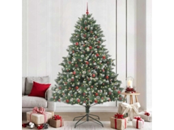 Vidaxl Árvore De Natal Artificial Verde 240 Cm Pvc, Plástico E Aço