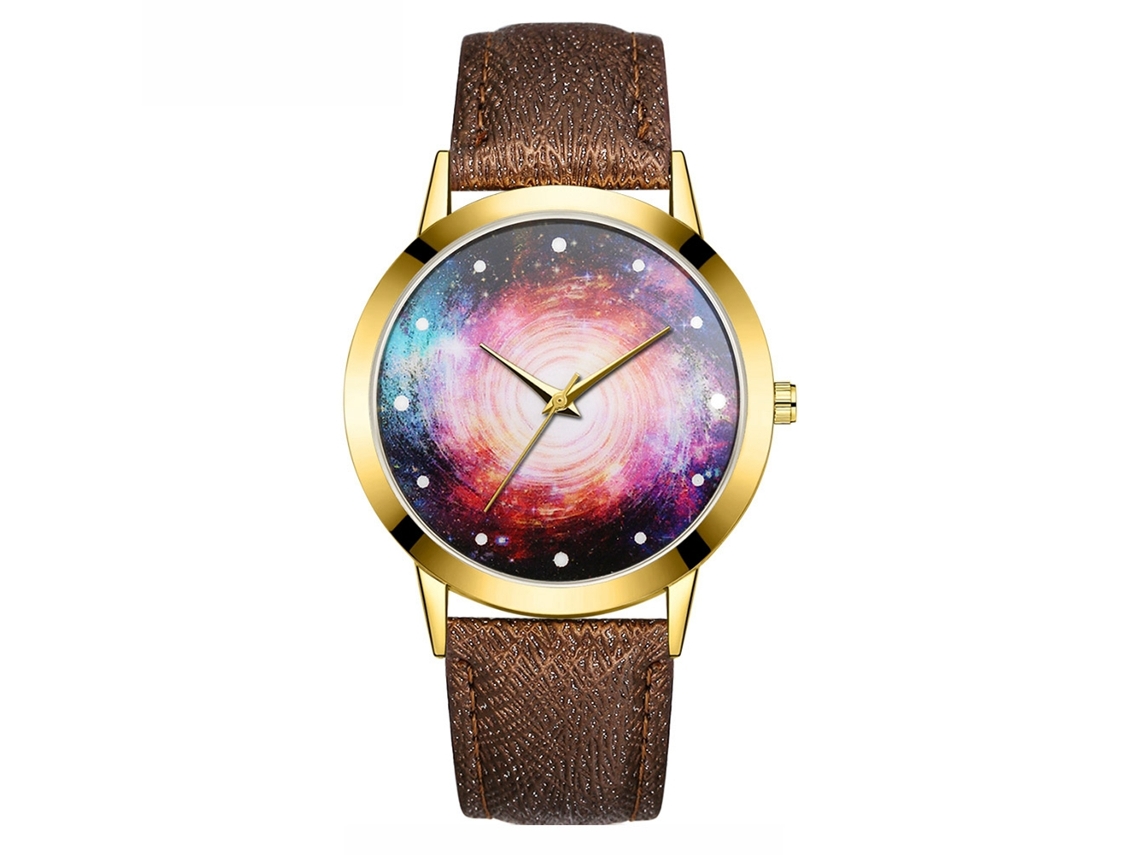 Reloj De Pulsera Para Mujer Gaiety De Aleación Con Dial Redondo Y Correa De Pu Marrón