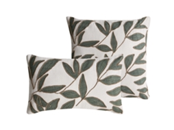 Conjunto De 2 Almofadas Decorativas Beliani Lansium De Algodão Branco 30x50x5