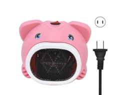 Aquecedor portátil pequeno fan rosa com pato, 600w, aquecimento rápido, silencioso para casa e escritório LAXISCREED