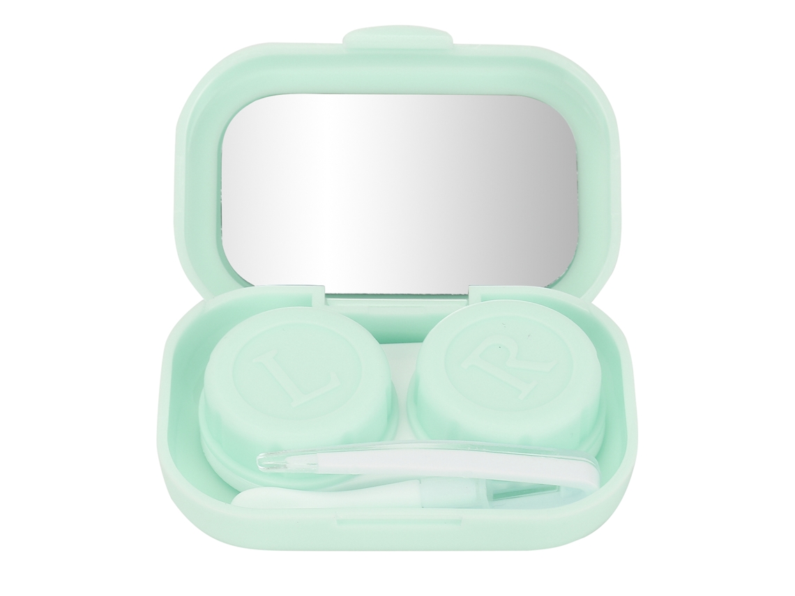 Kit Portátil De Estojo Para Lentes De Contato Com Pinça E Palito Para Viagens Mini