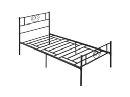 Estrutura de Cama Individual Aço Cor Preto 95x196x100 cm Homcom