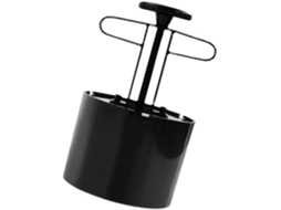 Molde para prensar arroz em ABS preto, design clássico, multiuso.
