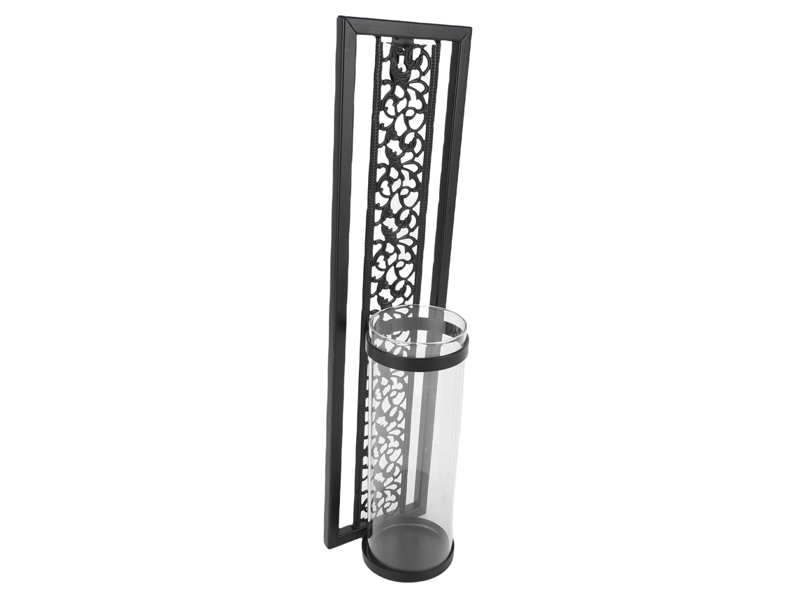Castiçal De Parede Eoocoo Com Design De Renda Oca E Suporte De Tampa De Vidro
