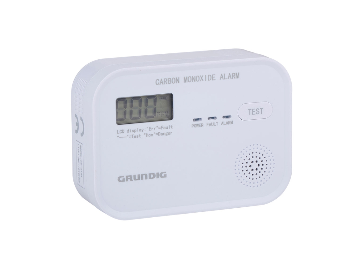 Alarme Completo De Monóxido De Carbono De 85db Com Visor Lcd