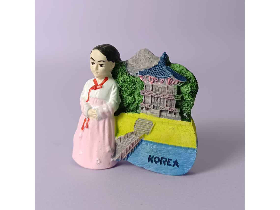 (garota De Etnia Coreana) Ímãs De Geladeira Asiáticos, Lembrancinhas, Coreia, Dubai, Japão
