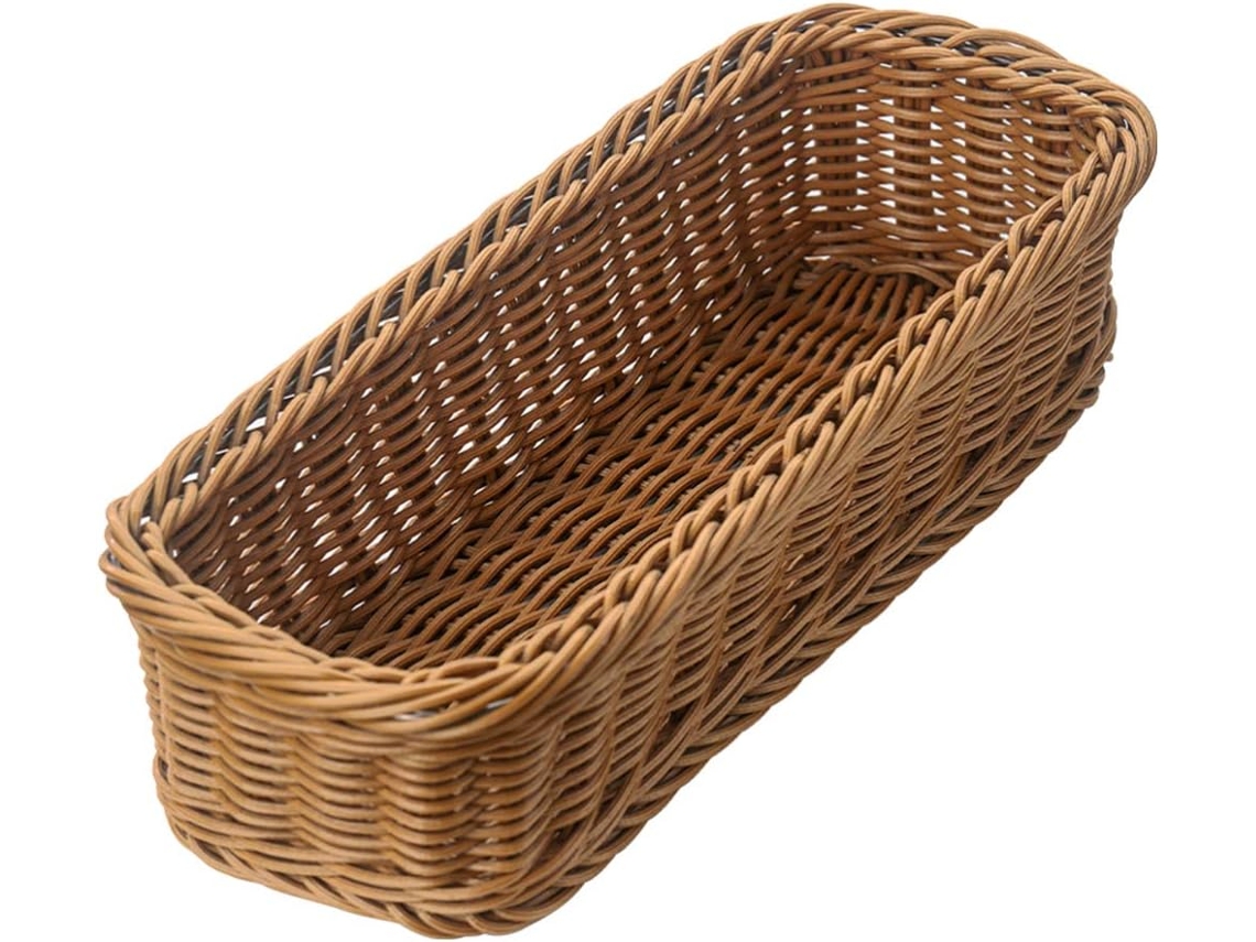 Organizador Talheres Rattan Plástico, Cesto Cozinha Multiuso Colher Garfo Guardanapo DUREFORWARD
