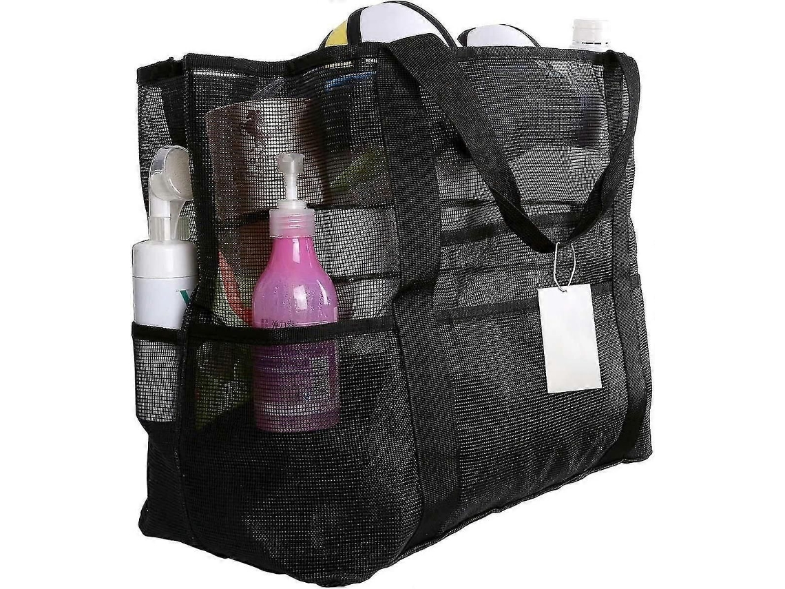 Bolsa de Viagem Extra Grande, Praia, para Guardar Brinquedos Areia, Dobrável, Malha, Piquenique Co GOKOCO
