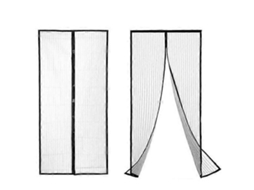 Mosquiteiro magnético Rebe-mesh para porta, 80/90/100 x 210/220 cm, preto, fechamento suave, ajustável, verde nórdico.