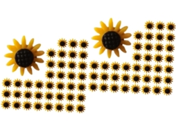 Tehaux 80 Peças De Alfinetes E Tachinhas Com Estampa Floral Girassol