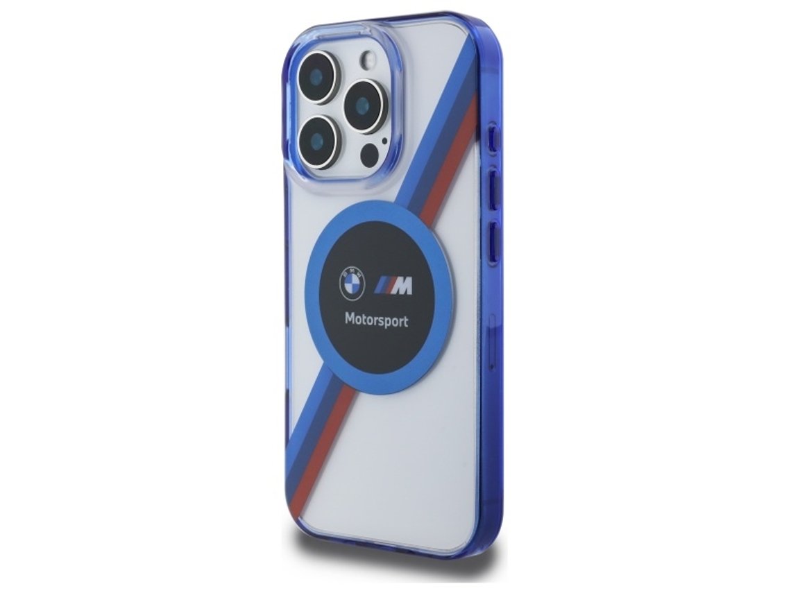 Capa para iPhone 16 Pro Max BMW Pele Sintética Rígida Transparente