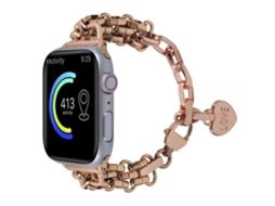 Bracelete para Smartwatch de corrente de três fileiras de aço inoxidável para Apple Watch Ultra 49 mm e Watch Ultra 2 49 mm/Série 9 e 8 e 7 45 mm/S