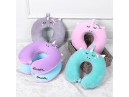 Bolsa De Viagem Infantil, Travesseiro Unicórnio Para Pescoço Com Fecho Pressão, Em Formato U Aquaforge (roxo)